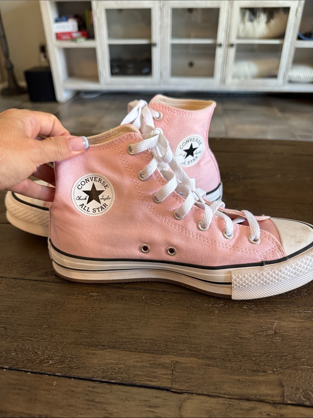 Converse Pink High Top Canvas Sneakers size 6